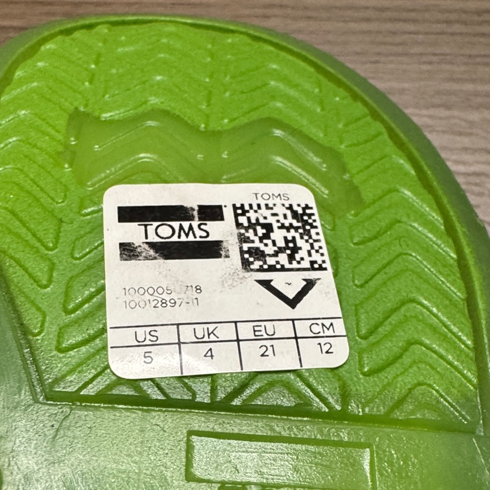 Toms Blue Fuzzy Monster Kid’s Shoes - Picture 3 of 5